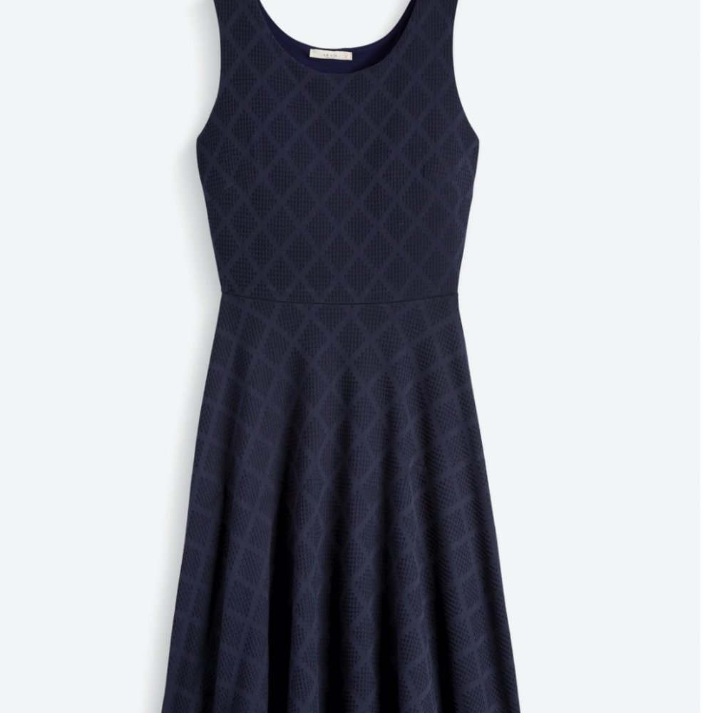 Le Lis' Kano Textured Knit Dress- Navy
